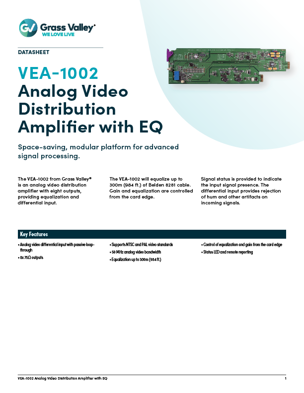 VEA-1002 datasheet