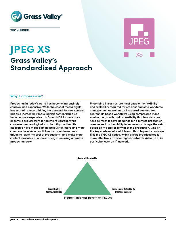JPEG XS Technical Brief